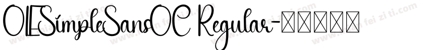 OLFSimpleSansOC Regular字体转换